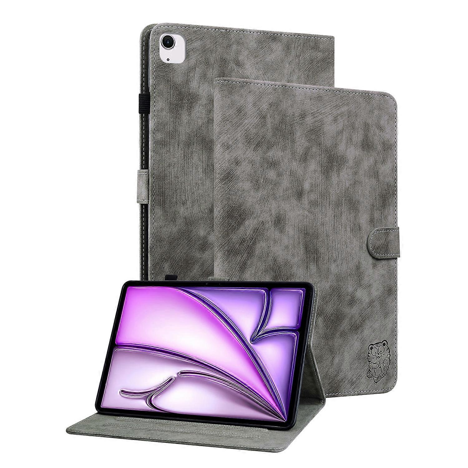 Embossed Tiger Pattern Leather Tablet Case