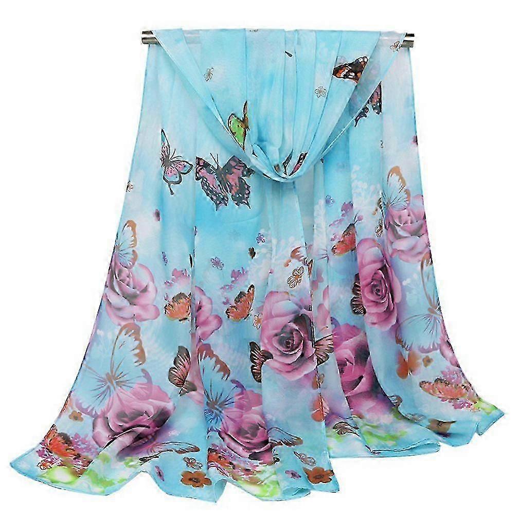 Fasjonabel Chiffon Skjerf Lette Wraps Sjal for kvinner