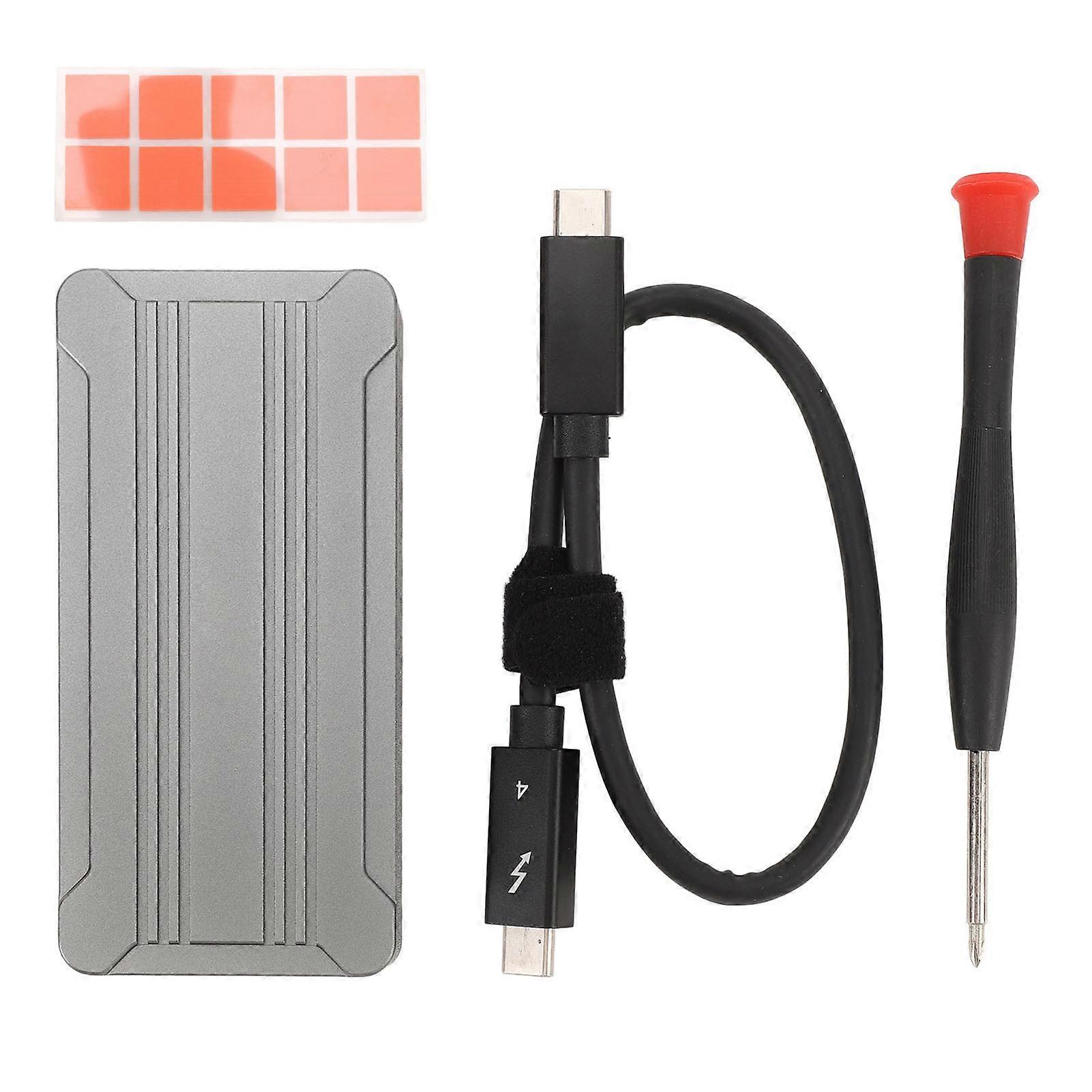 40Gbps M.2 NVMe SSD Enclosure 4.0 PCIe3.0x4 Aluminum C External Solid State Drive Case ASM2464 Chip for USB 3.2 3.1 3.0 Type C