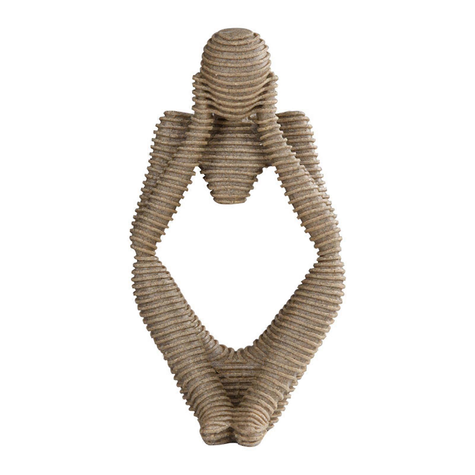 Sandstone Resin Thinker Style Abstract Sculpture Modern Desktop Figurine Hand-crafted Decorative Art for Home Office