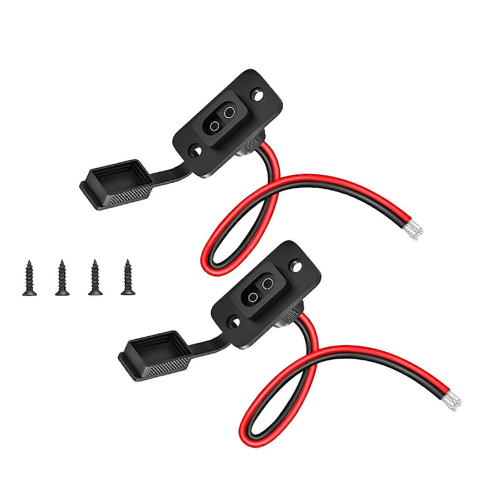 2x SAE Socket Boats Motorcycle Quick Connector Solar Panel Car Battery Cable