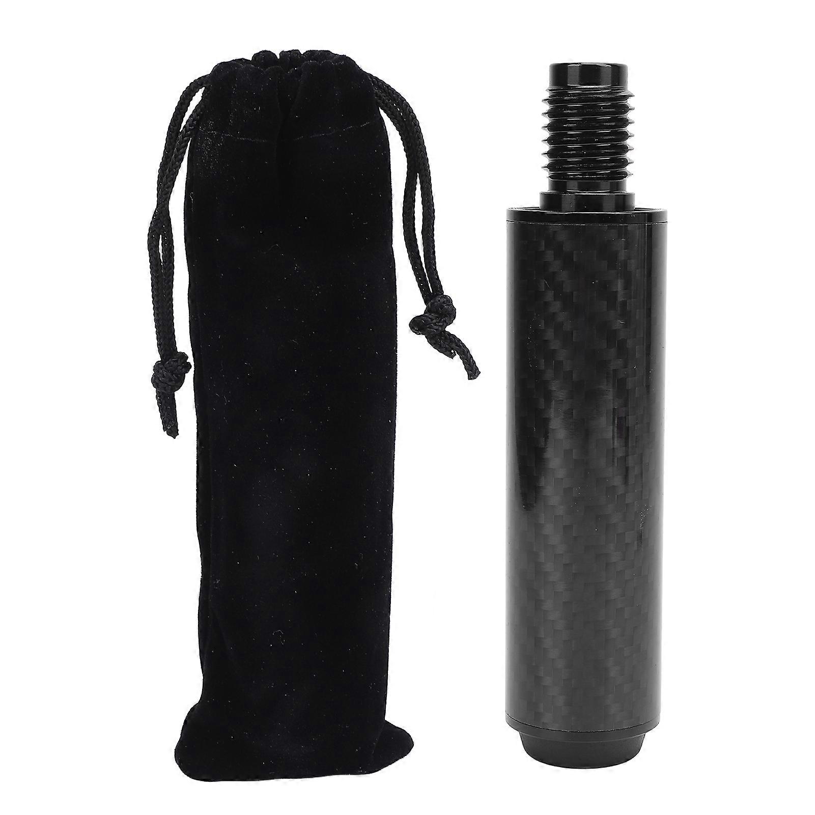 Pool Cue Extender with Rubber Bumper Carbon Fiber 4 Inch Billiard Cue Extension for Pool Supplies