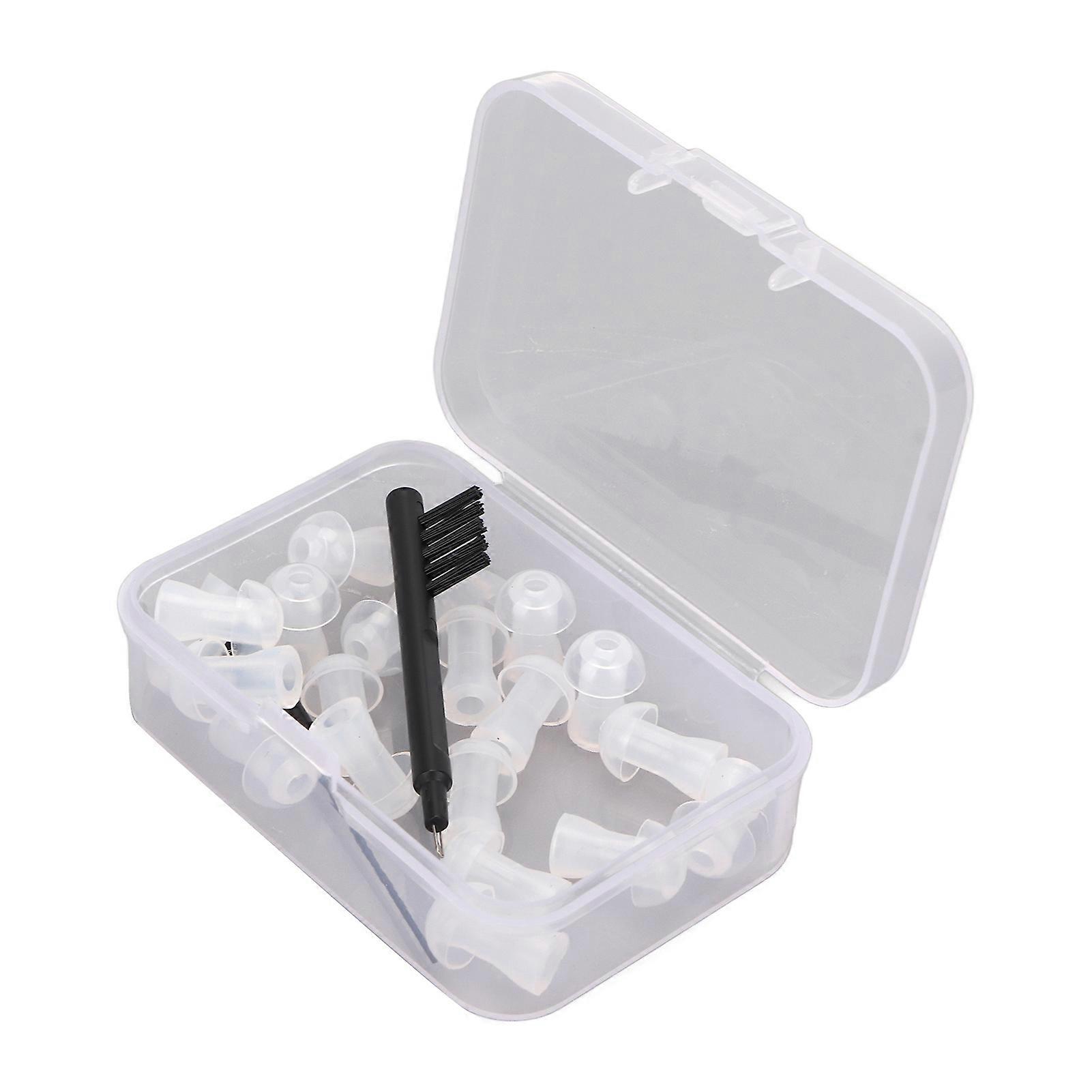 Hearing Dome Ear Tip Earplug Set Hearing Amplifier Cleaning Brush Tool Accessories with Storage Box