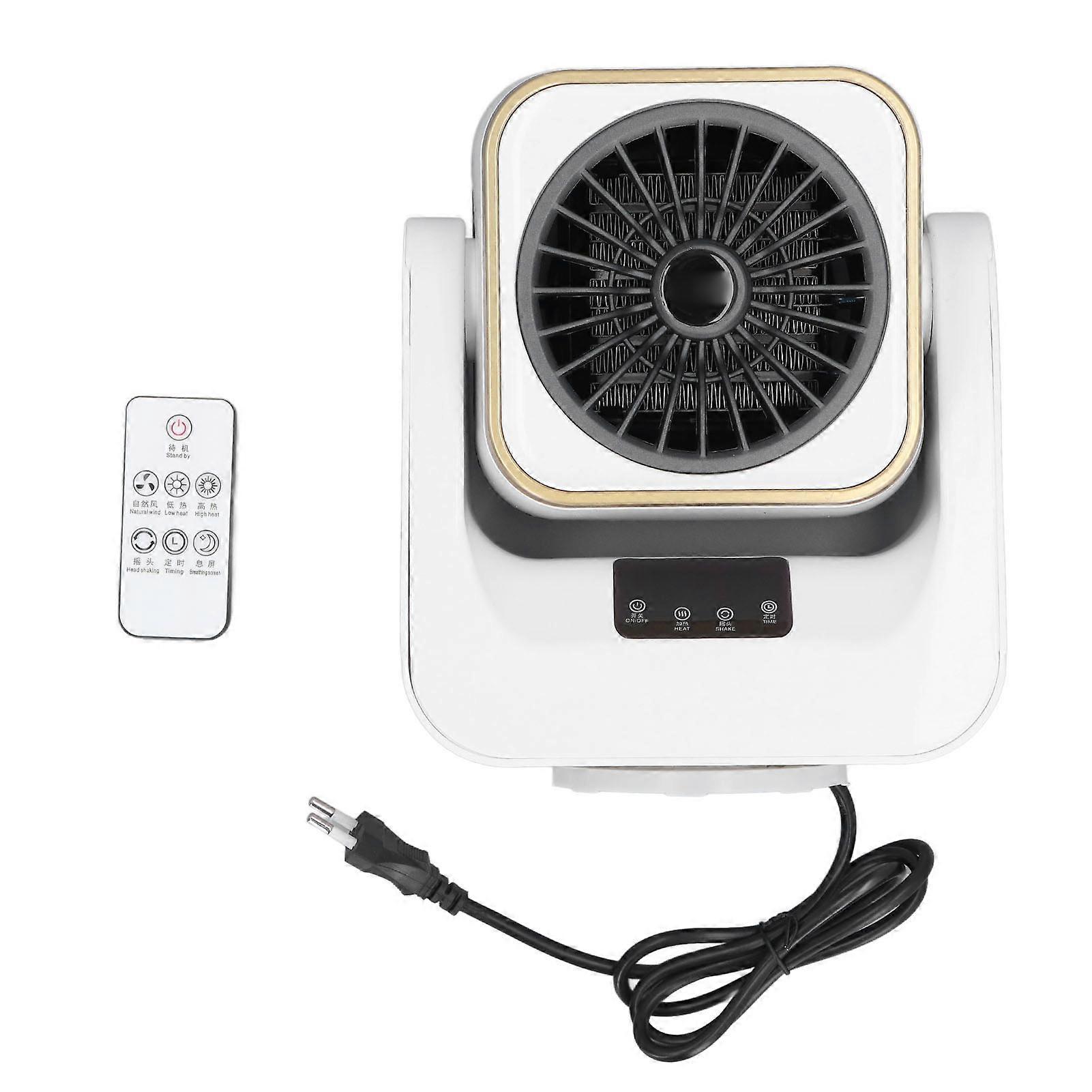 Space Desktop Small Electric Heater Cool Warm Dual Use with Remote Control for Home Office Dormitary 1000W