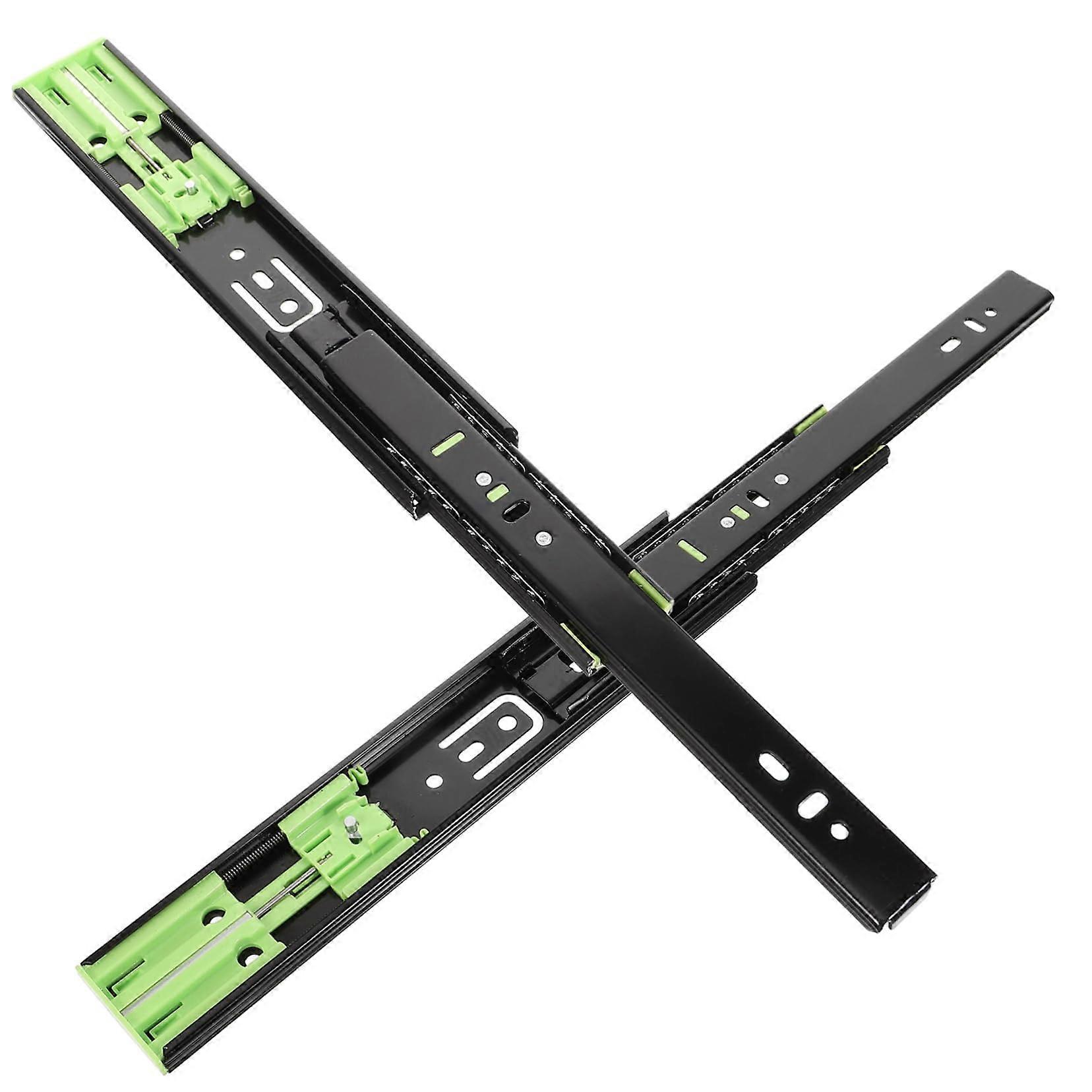 2pcs Slides Rails Full Extension Section Side Mount Glides for Smooth Silent Operation and Easy to Install Drawer Runners for Home Furniture