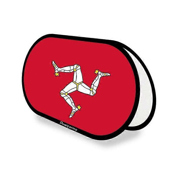 Oval Flag - Advertising Support - Isle of Man - 70 x 120 cm - Polyester - Double-sided Print