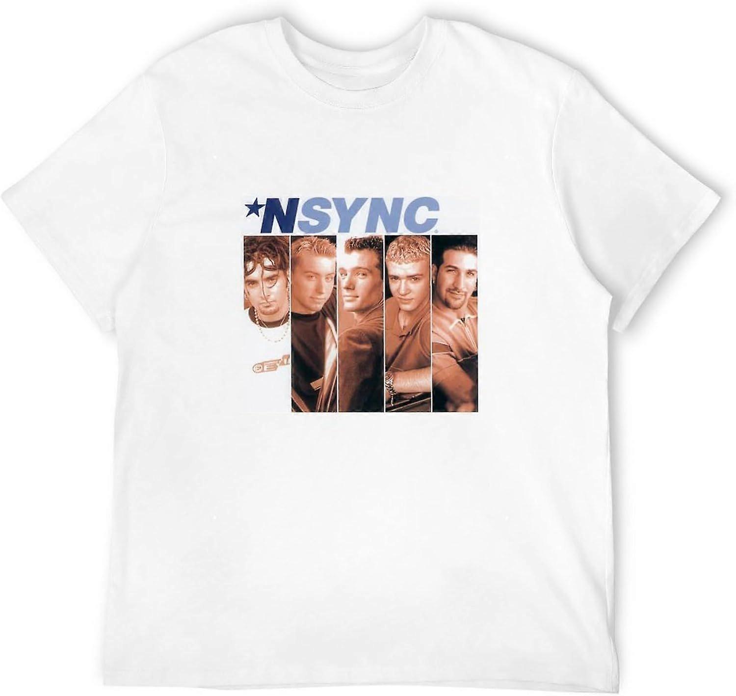Camiseta N Sync Vinil Cd Poster Tee Branco