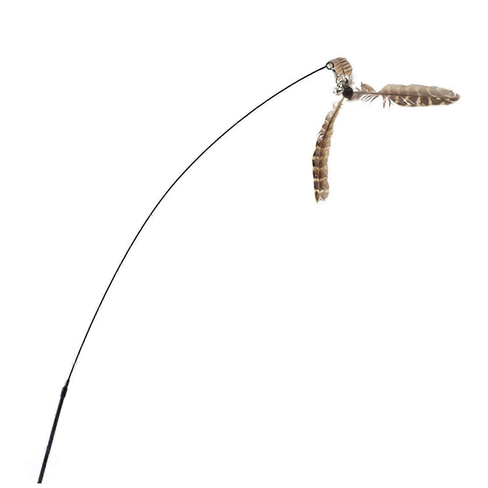 Cat Wand Toy Interactive 360° Rotating Indoor Cats with Elastic Steel Rod