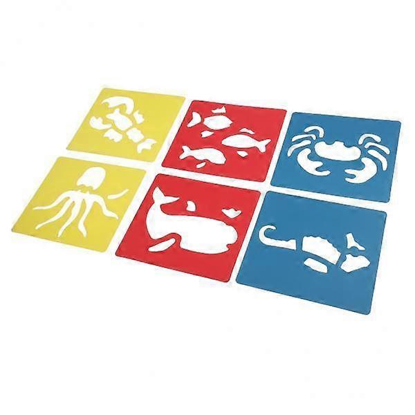 3x 6xアソート描画テンプレート定規ステンシル子供子供描画