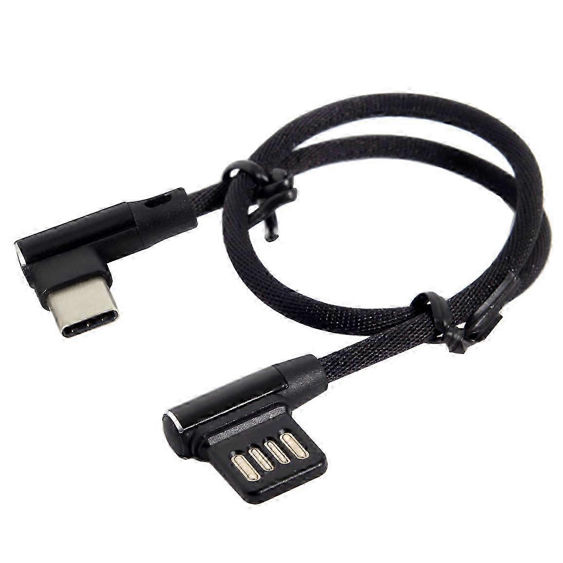 Usb-C 3.1 Type-C To Left Right Angled Usb 2.0 Data Cable with Sleeve for Tablet & Phone 15Cm
