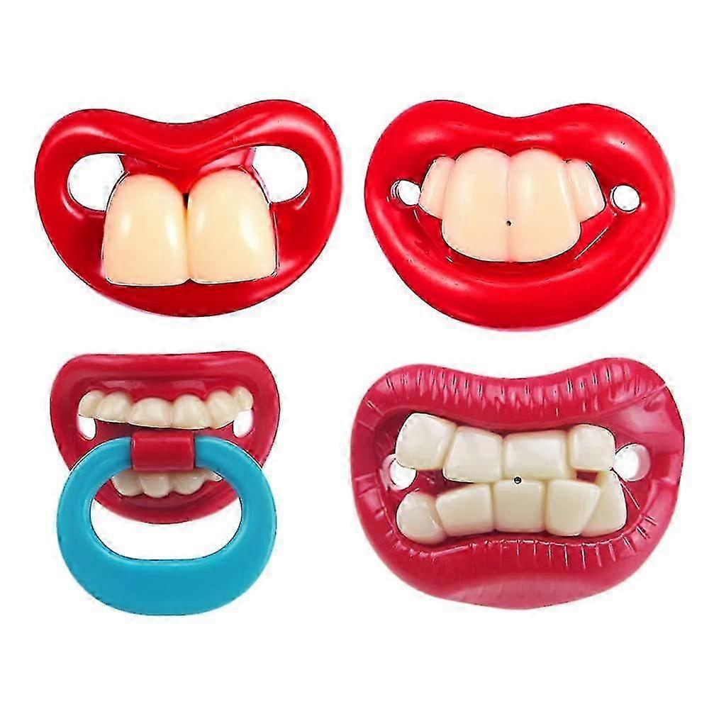 4pcs bebê chupeta engraçada