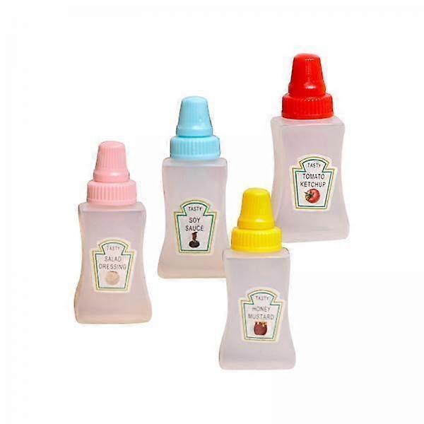 2-4pack Honey Bottles Storage Empty Mini Tomato Ketchup Bottle for Home BBQ