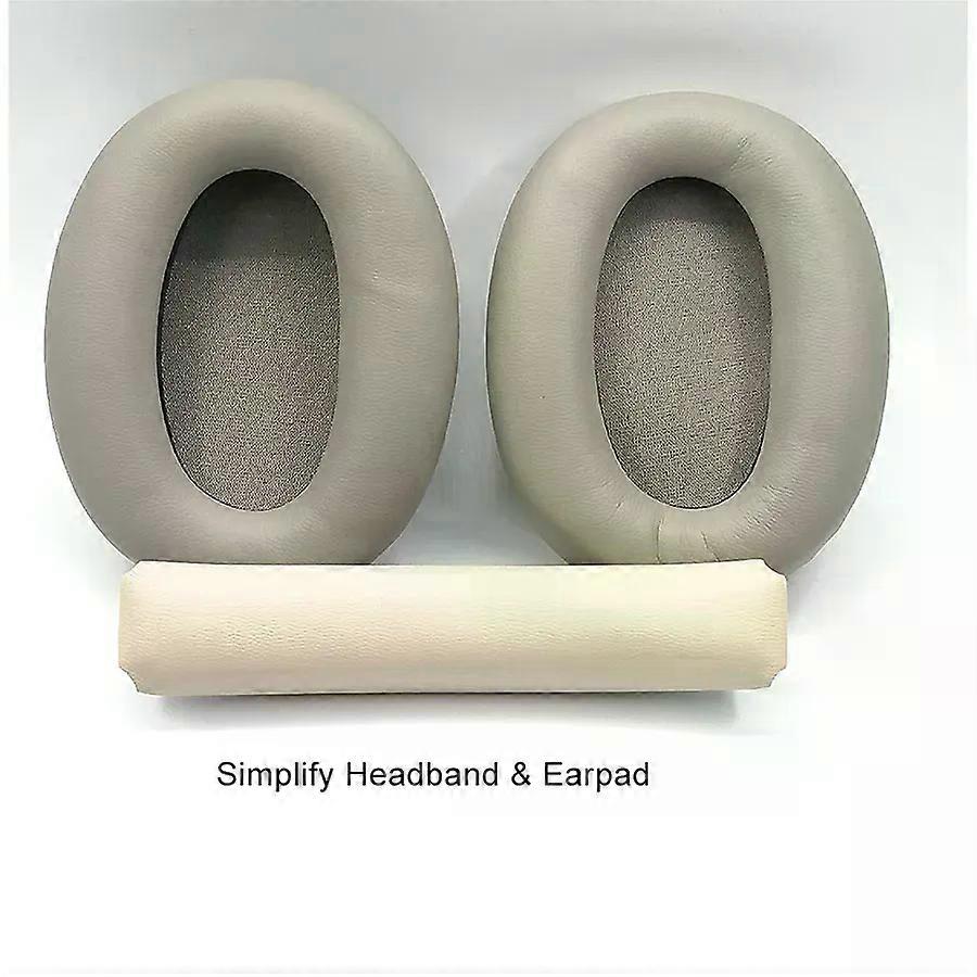Replacement Headband Cushion and Earpad compatible for S-o-ny WH1000XM2 MDR1000X Wireless Headphones, 2 in 1 Set