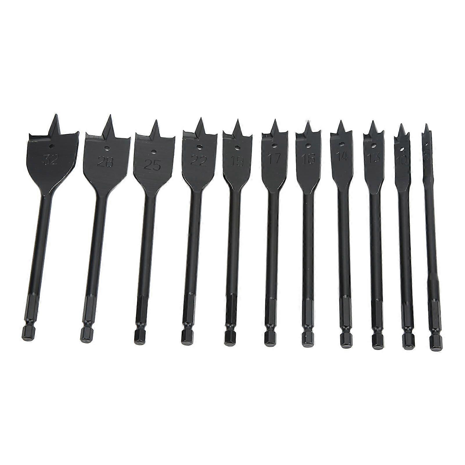 High quality 11-piece hexagonal shank flat drill bit set