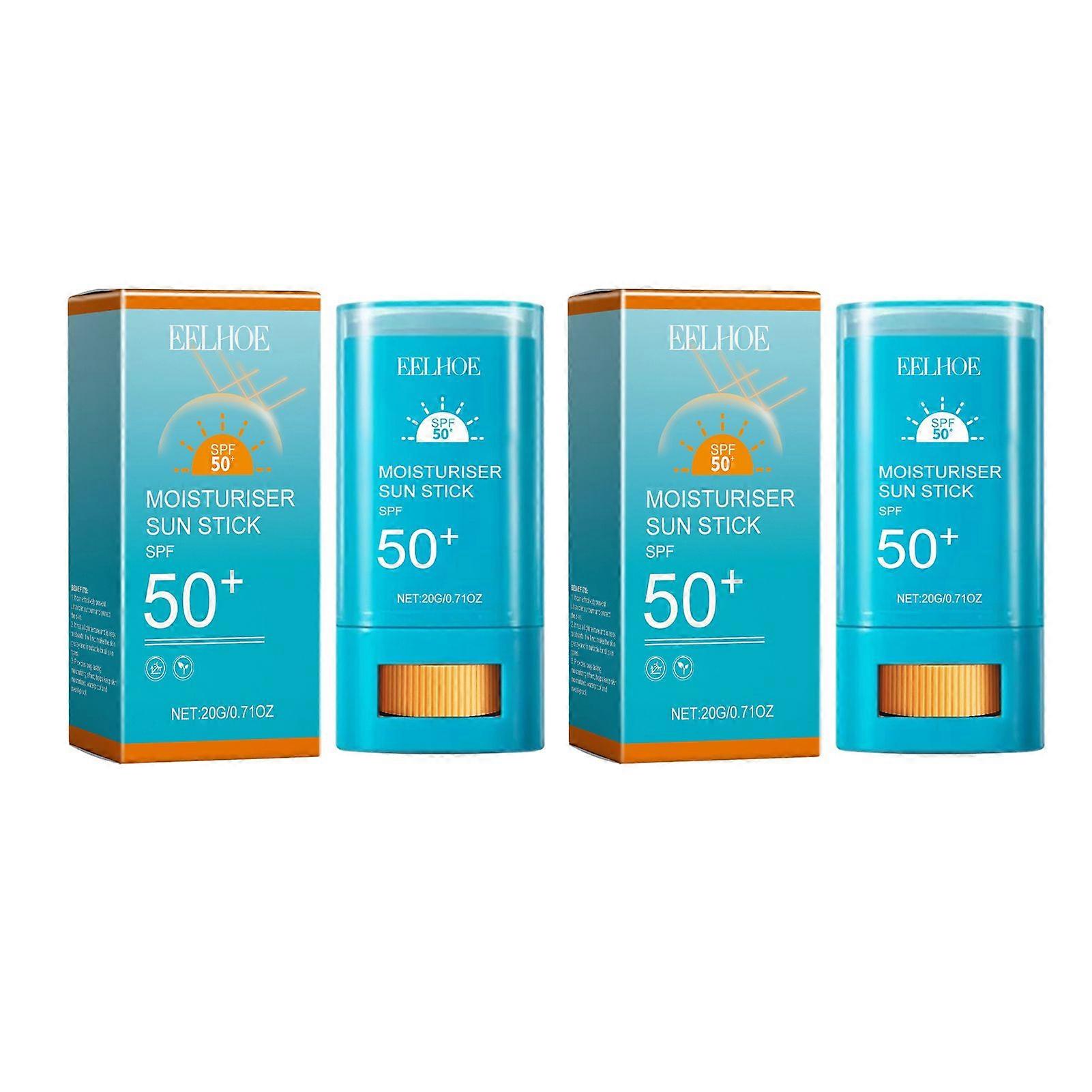 Portable Mineral Sunscreen Stick SPF 50+, Effective UV Protection Long Lasting Moisturizing Sun Stick for All Skin Types