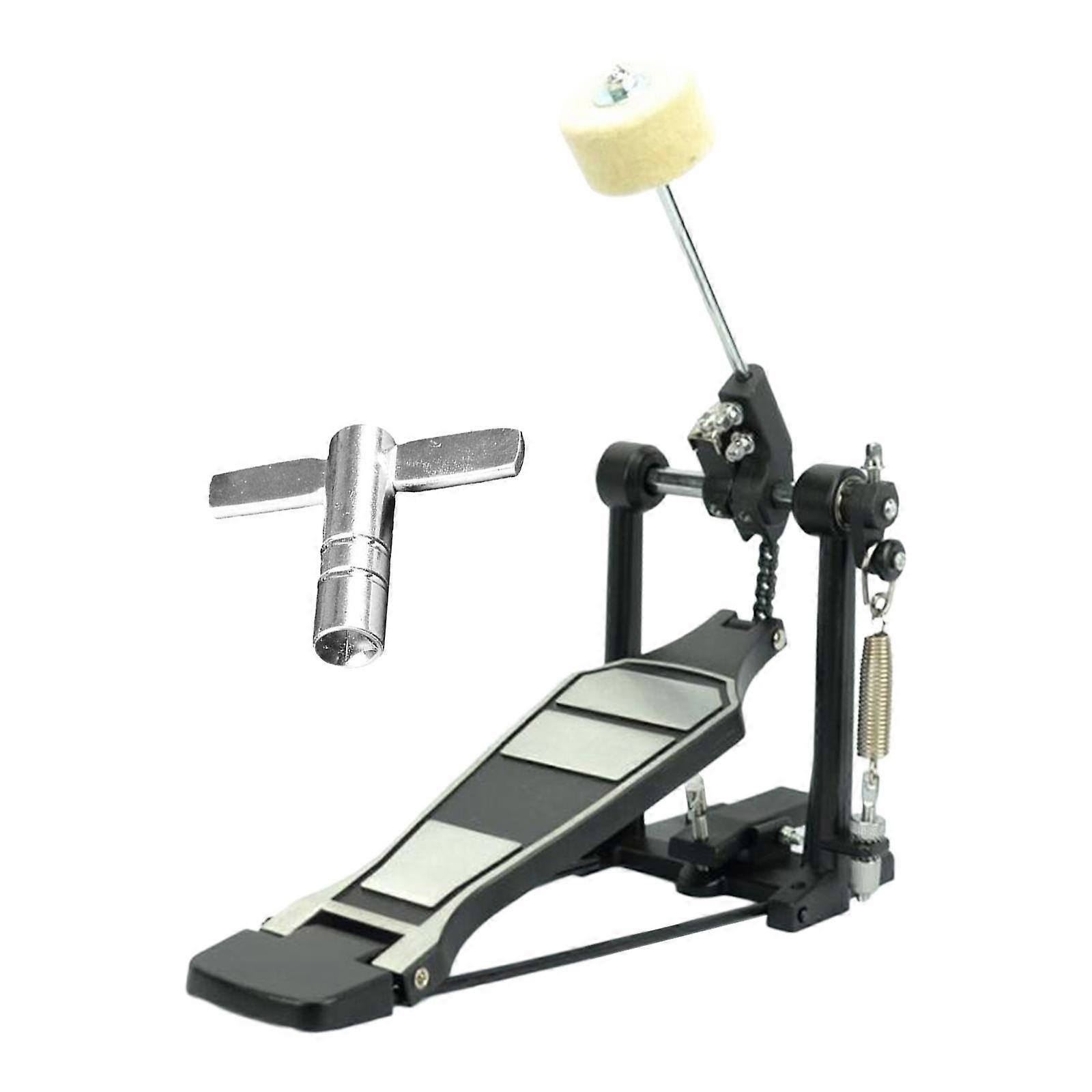 Alloy Single Bass Drum Pedal with Drum Key Sturdy for Electronic Drum Lovers