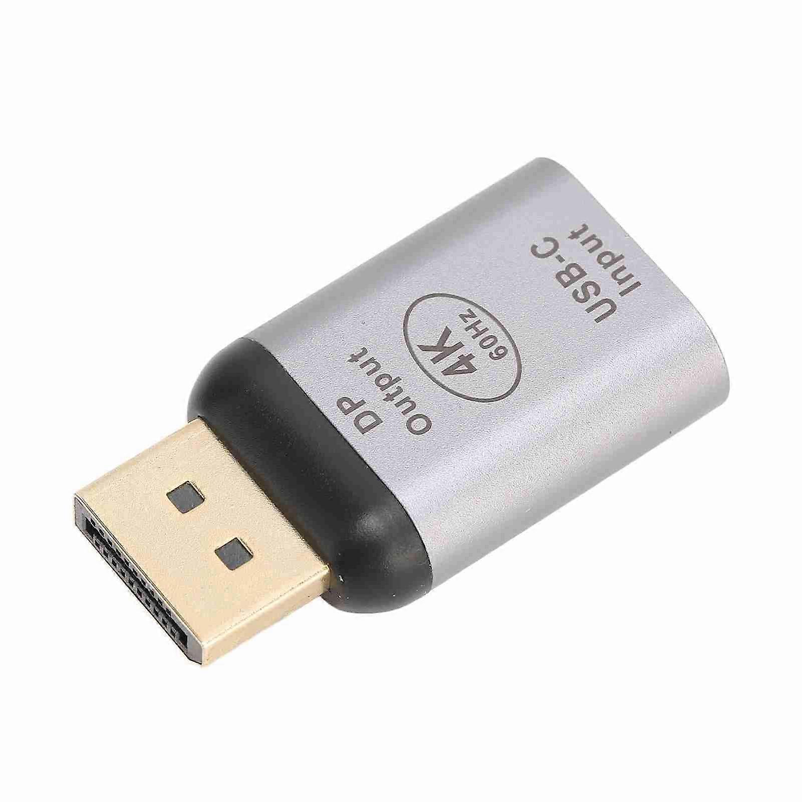 USB C to DisplayPort Adapter 4K 60Hz Plug and Play Compact Portable DisplayPort Adapter for Win for Android for OS X