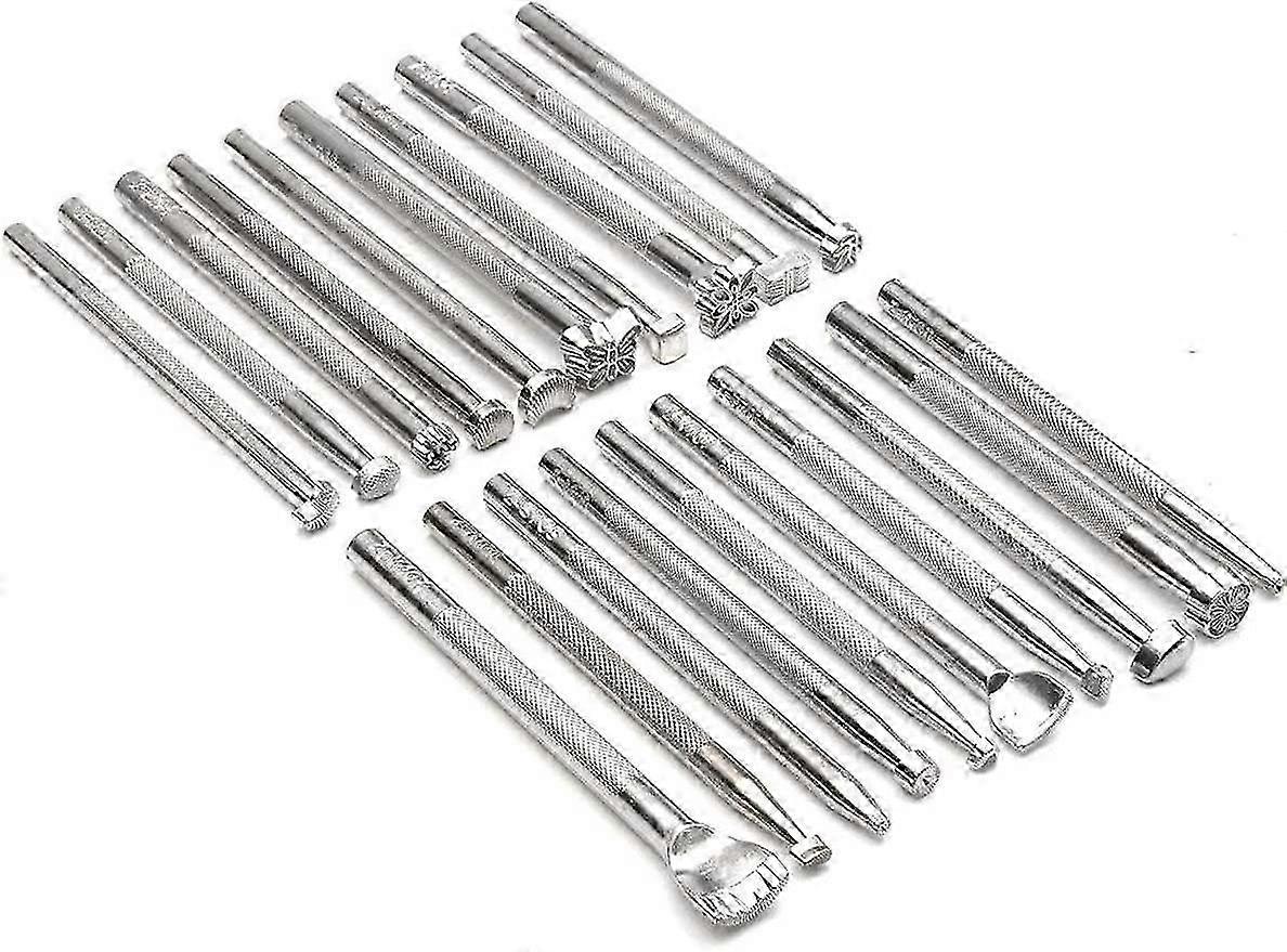 20 Pcs Leather Stamps Set for DIY Tooling and Leather Crafting Tools