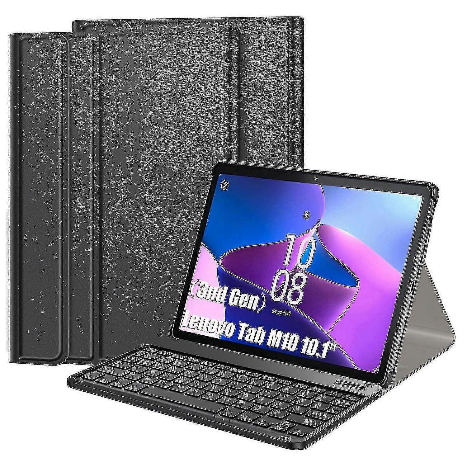 2025 For Lenovo Tab M10 (gen 3) Tb-328fu/tb-328xu Case With Bluetooth Keyboard Shockproof Stand Leather