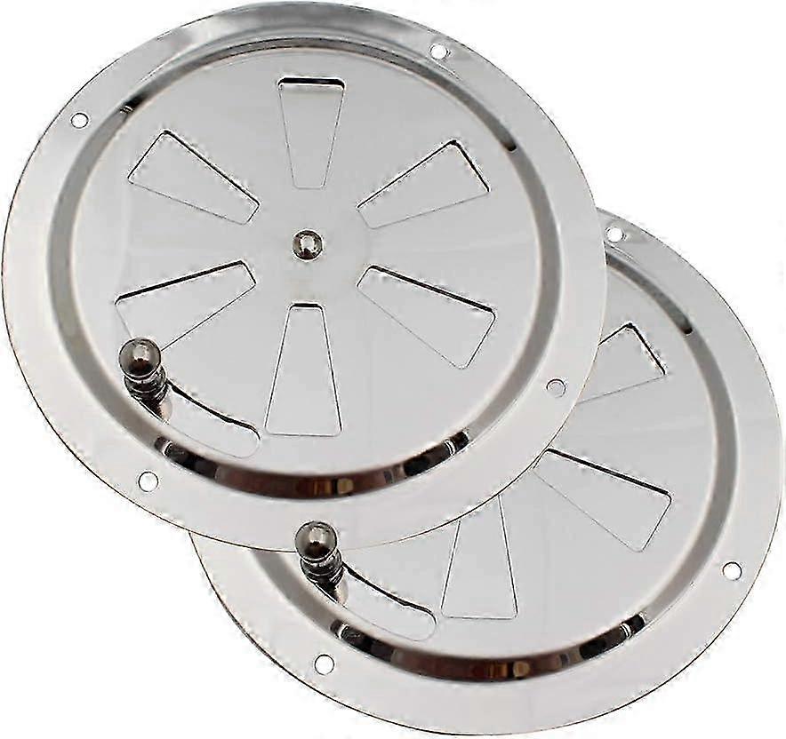 Stainless Steel 125mm Round Vent Grill w/ Adjustable Shutters & Mosquito Net