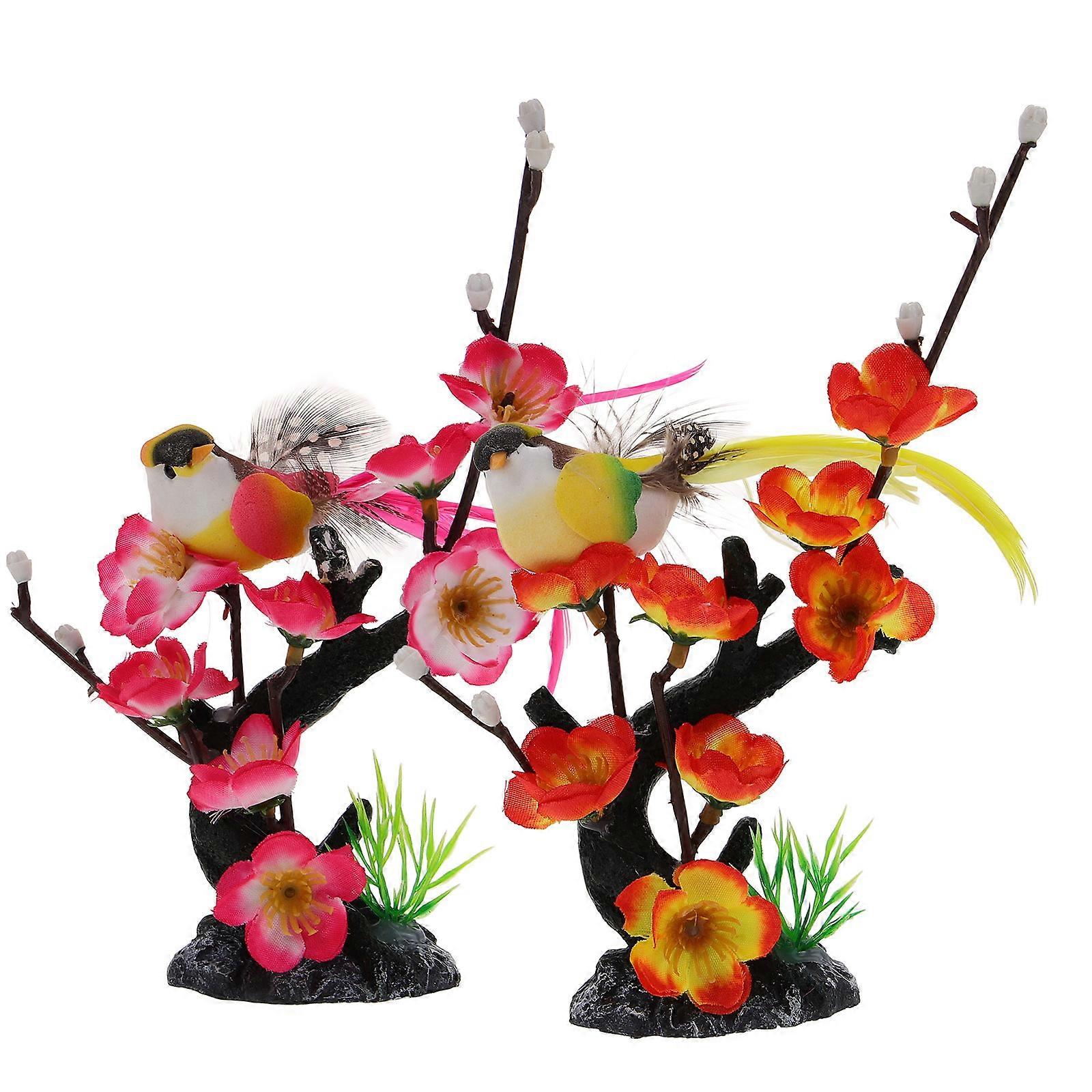 2pcs Japanese Sushi Plate with Artificial Flower Decor for Sashimi – Elegant Dish Presentation with Realistic Floral Design – Random Color