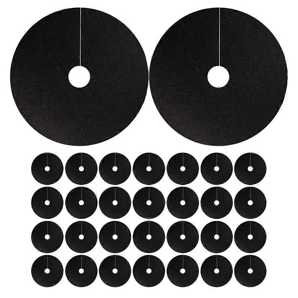 30pcs Reusable Non Woven Tree Mulch Pads, Breathable Root Control Mats for Garden Plant Protection, Durable Growth Support for Clean Pots