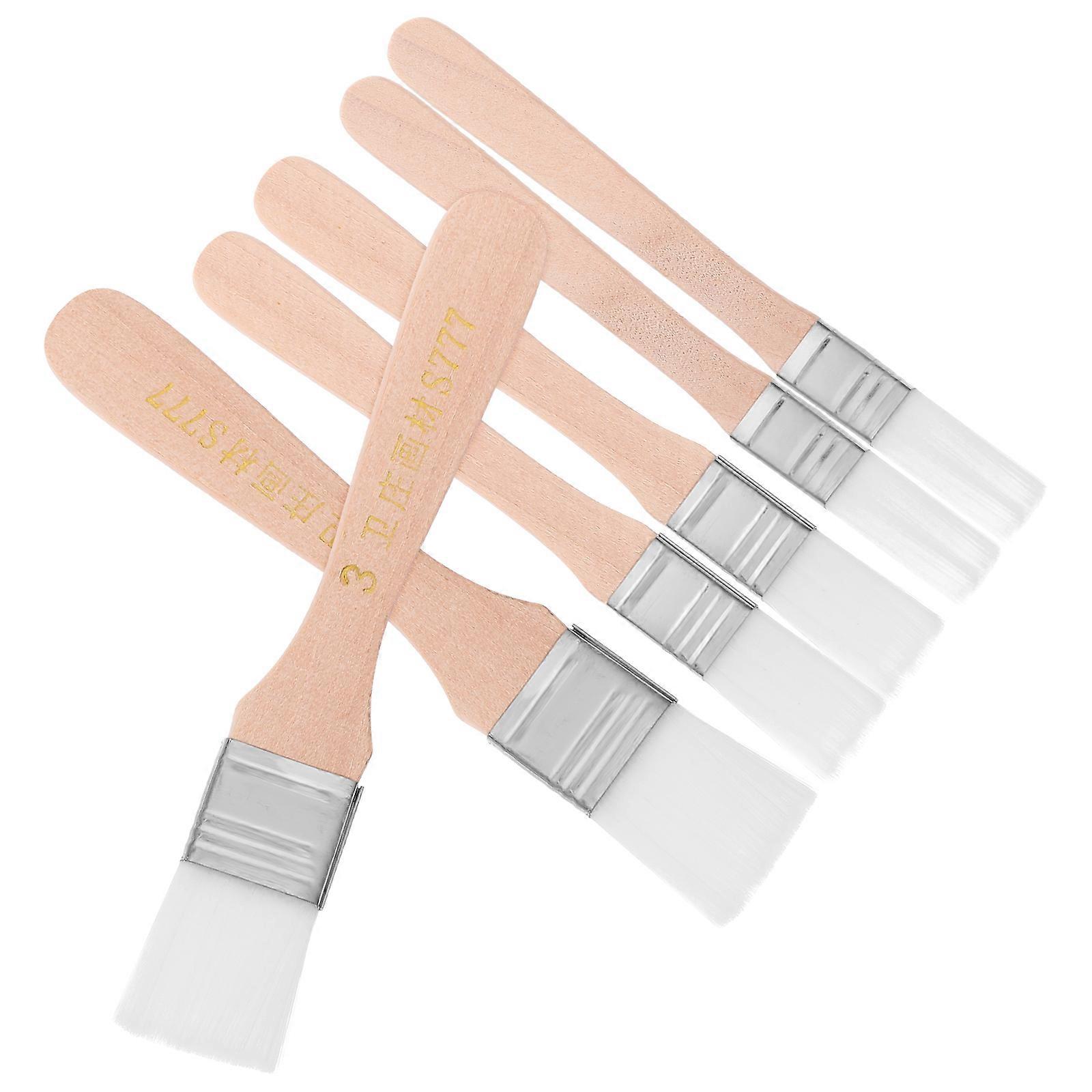 6pc Nylon Touch Up Paint Brush Set for Adhesives – Durable, Precise Painting Tools for Crafts and Detail Work