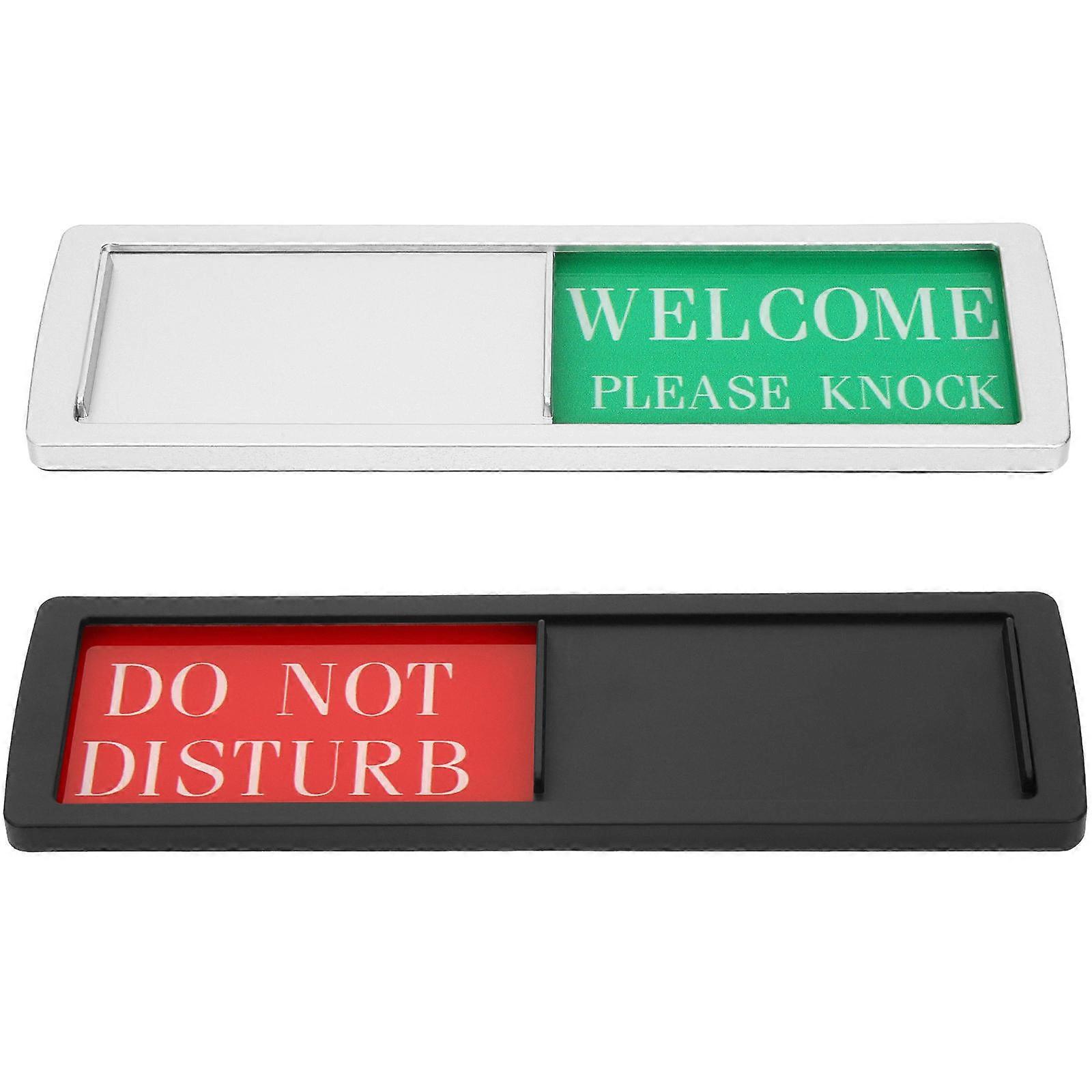 Magnetic Do Not Disturb Slider Sign 2 Pack Privacy Indicator for Office, Home, Conference Rooms Easy to Read Door Sign Welcome & Occupied
