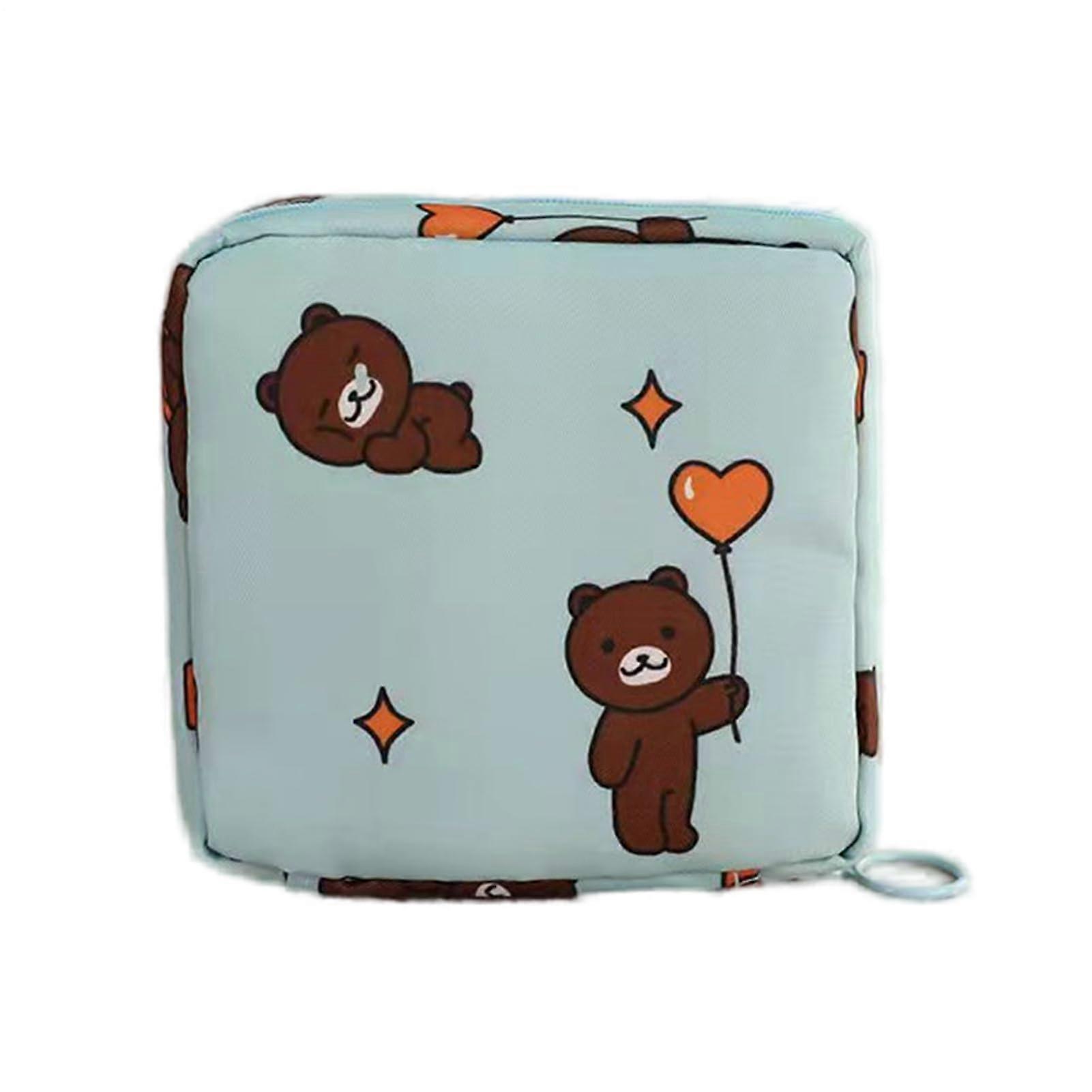 Classic Car Bag | Waterproof Tampon Bag Organizer for Sanitary Pads, Pantiliners, and Menstrual Products in Blue