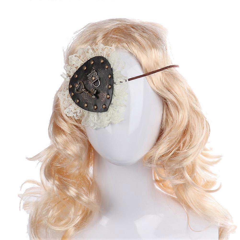 Costume Blindfold Single Eye Mask Masquerade Use Assorted Color 13 x 13 x 0.2cm Decoration Cosplay 1Set