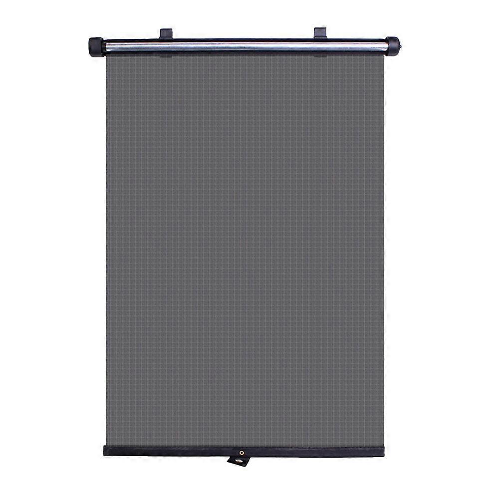 Automatic Retractable Shade with Suction Cups for Side Window Black PU Material 7.8 Inches