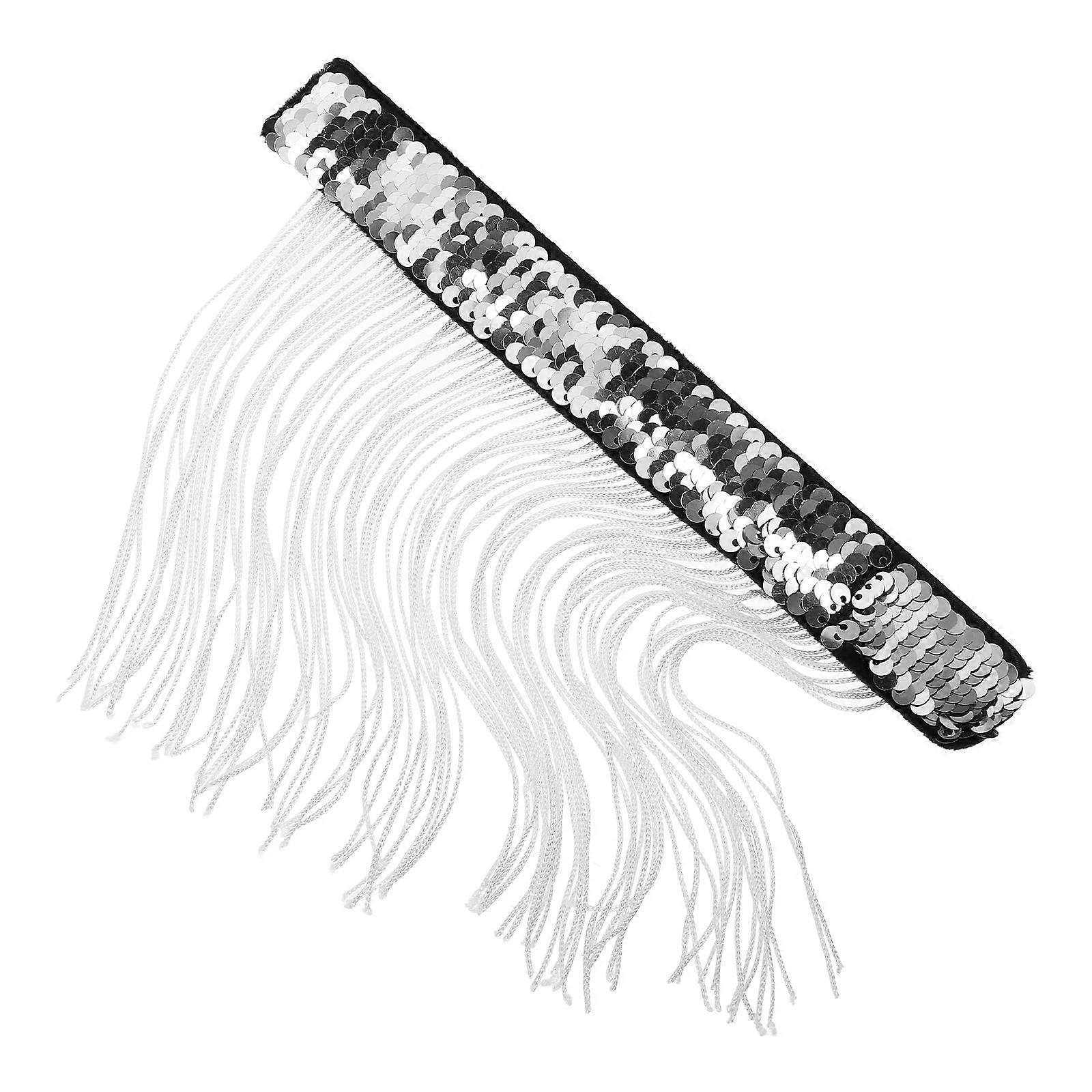 Tassel Slap Wristband Party Accessory Silver Color Festive Atmosphere Enhancement 1Pcs