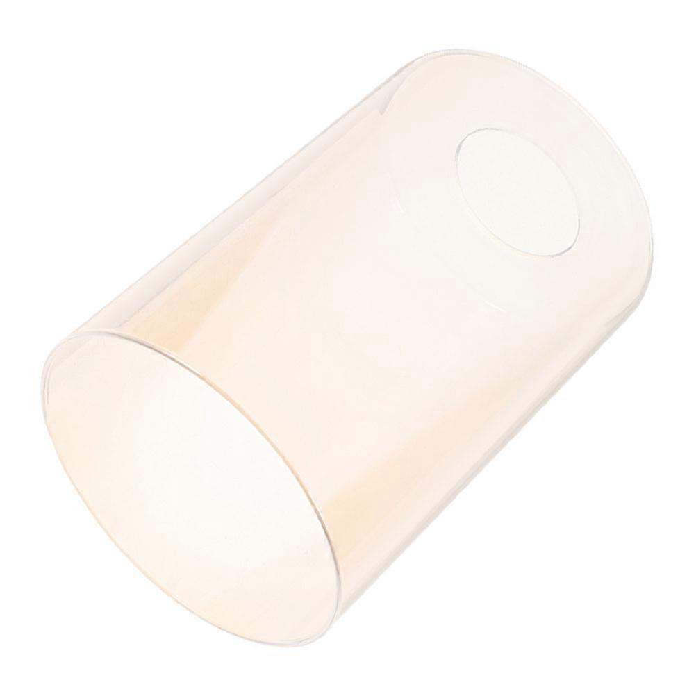 Amber Glass Lamp Shade, Rustic Cylinder Design for Pendant & Table Lights, Vintage Style, Easy Install, Soft Lighting for Home Decor