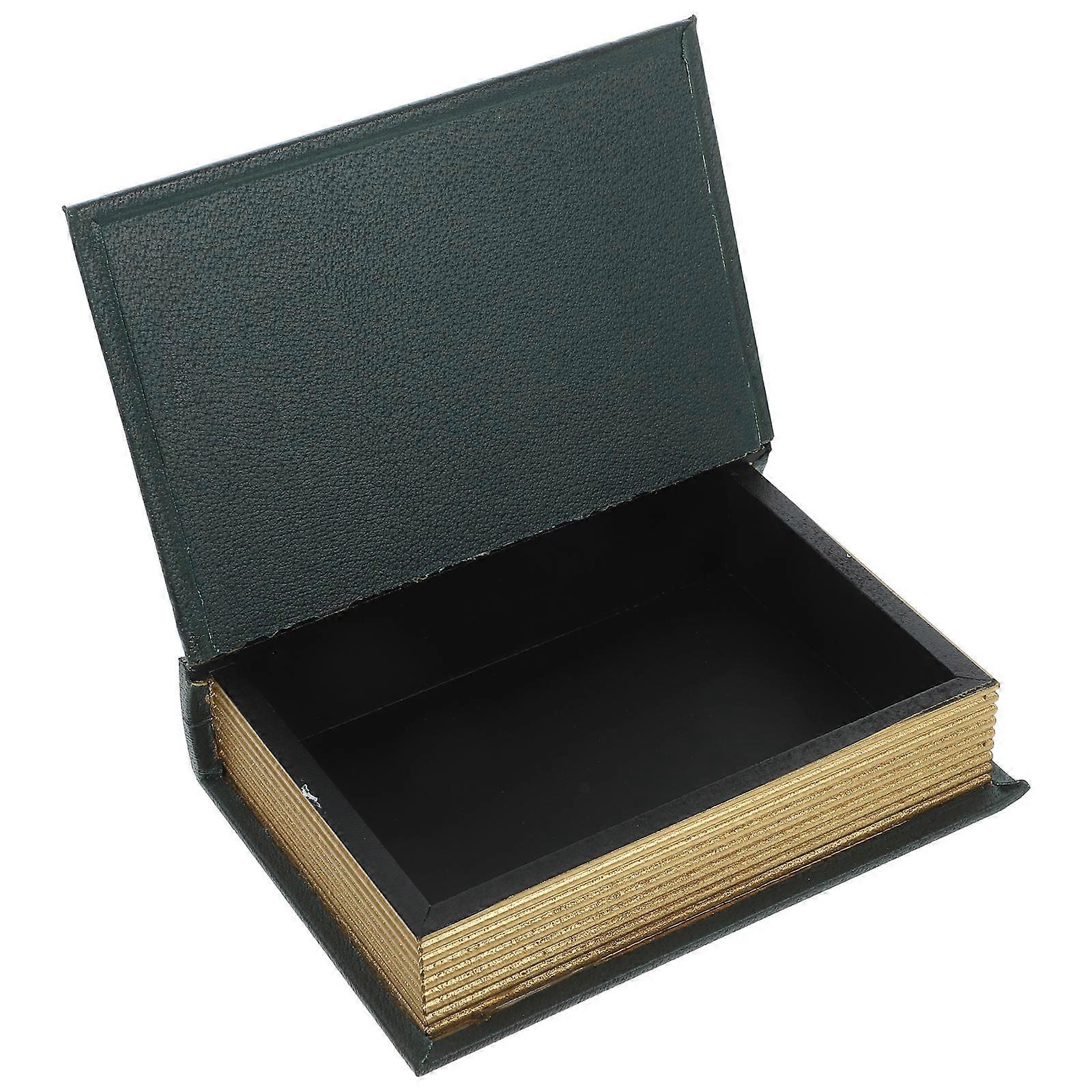 Artificial Book Decor Vintage Fake Book Model Rectangular Leather Decoration Home Decor 21.50x15.00x5.00cm 1Pcs
