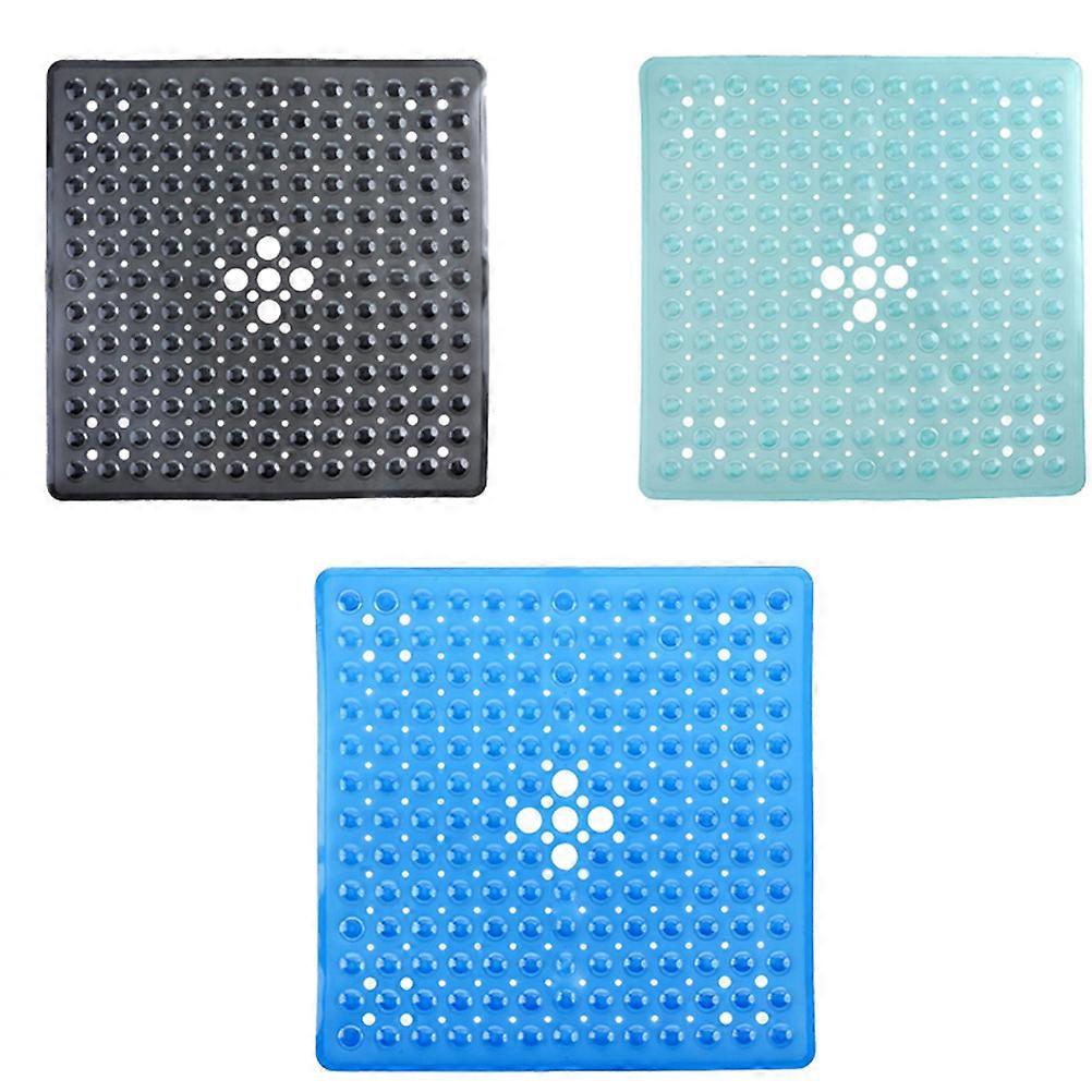 Bathroom Mats For Floor Non Slip Washable Bath Mat Bathroom Accessories 53x53cm Black 1Pcs