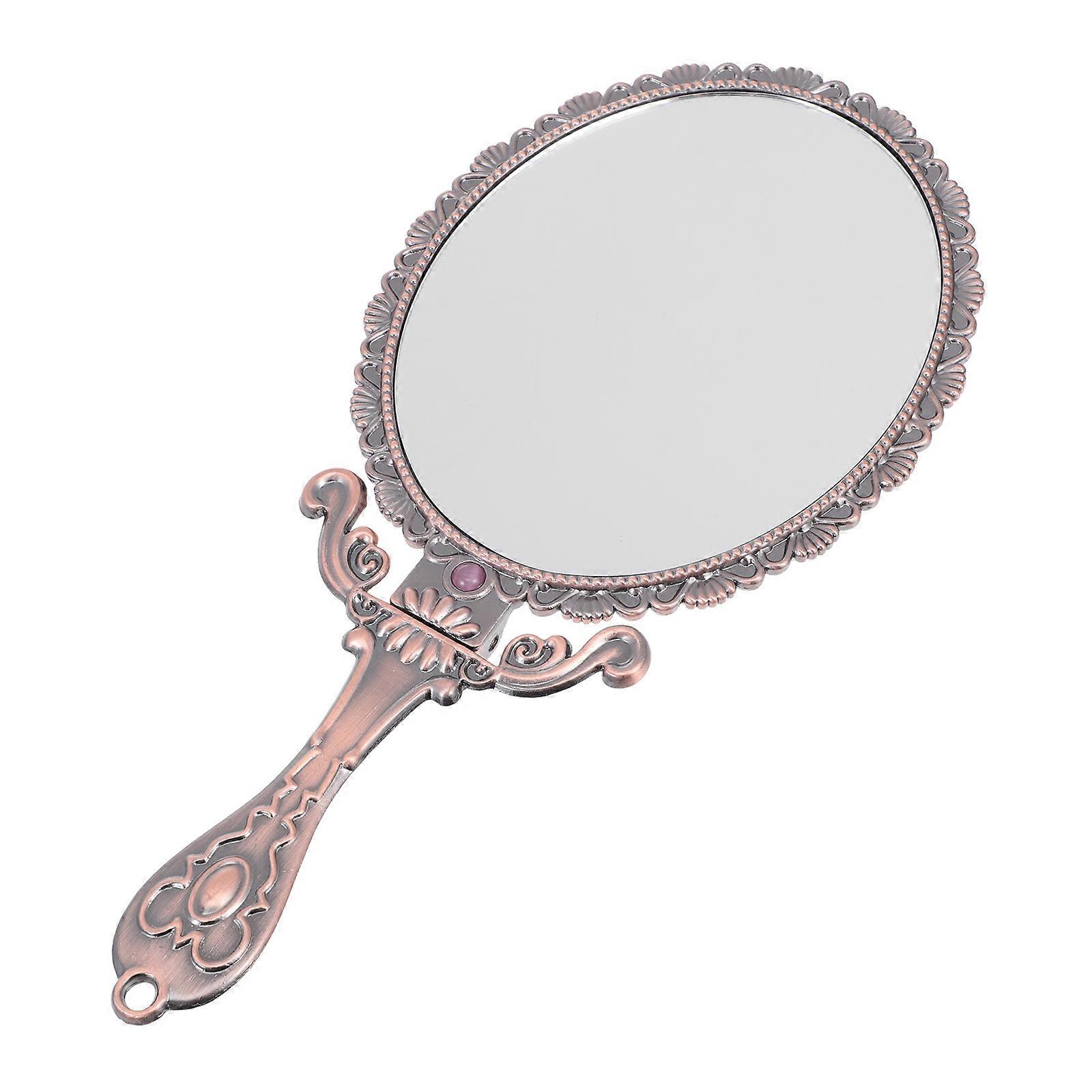 Chic Hand Mirror Foldable Makeup Mirror Practical For Women Home Square 1Set