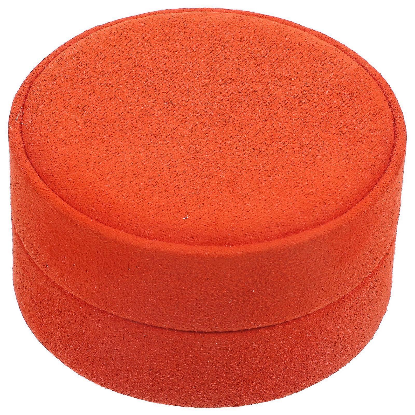 Pastel Velvet Jewelry Box Round Storage Case for Rings Necklaces Elegant Display Multi Use for Special Occasions