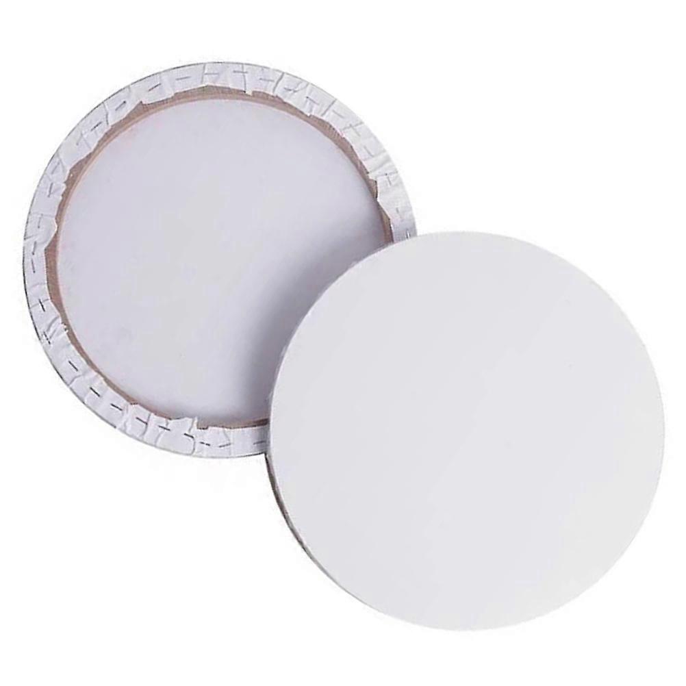 Small Round Paint Canvas For Creative Activities 30cm White 1 Set