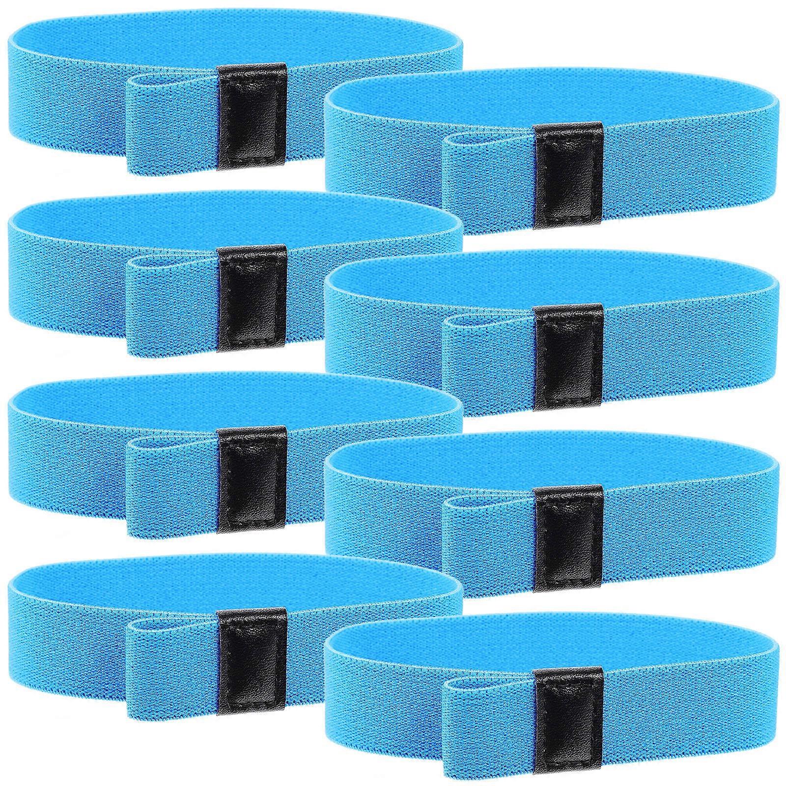 Fixing Band Straps Lunch Container Portable Reusable Polyester Blue 4.72X0.79X0.04in 8Pcs