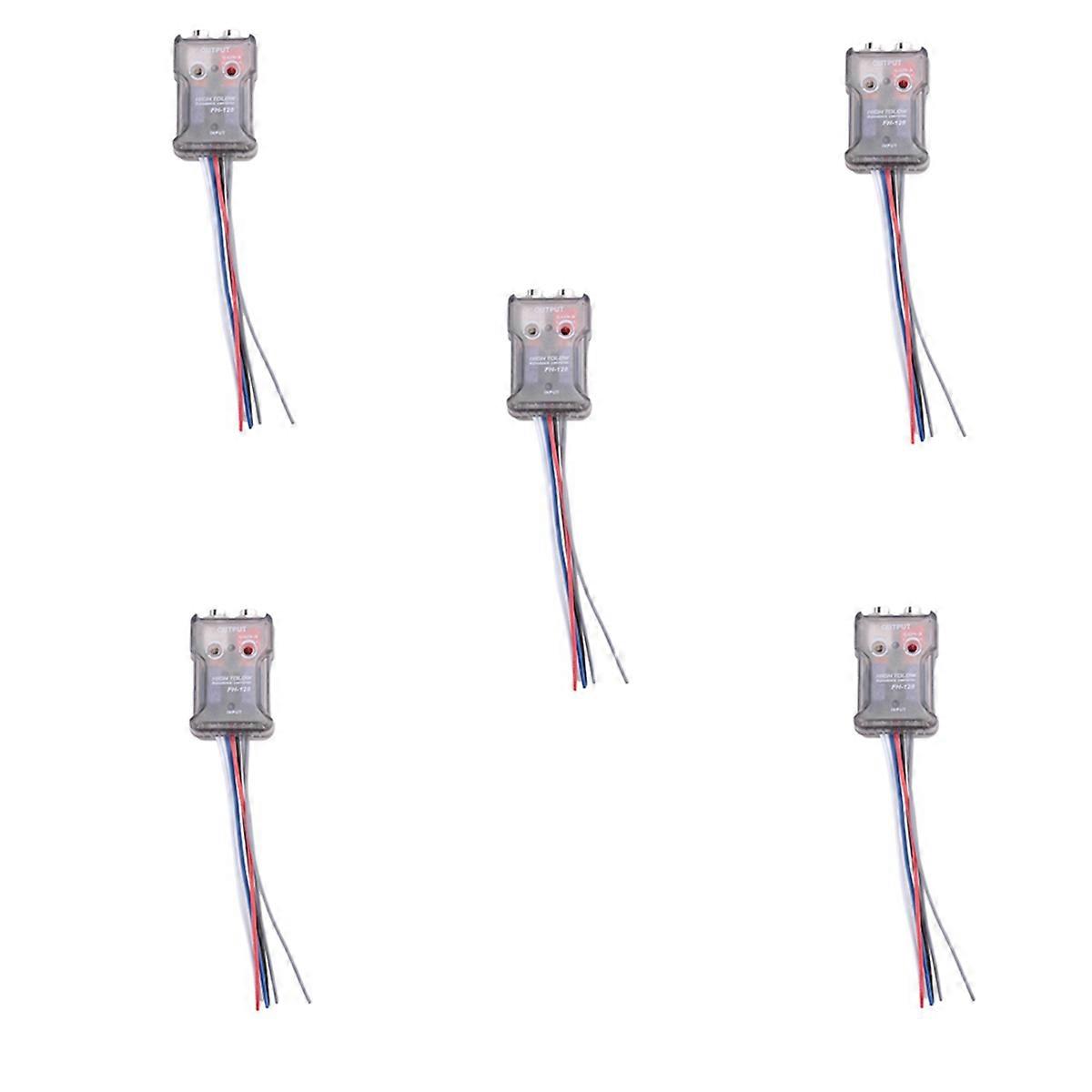 5X High Level Speaker Signal to Low Level Adapter Car Audio High to Low Subwoofer Audio Converter