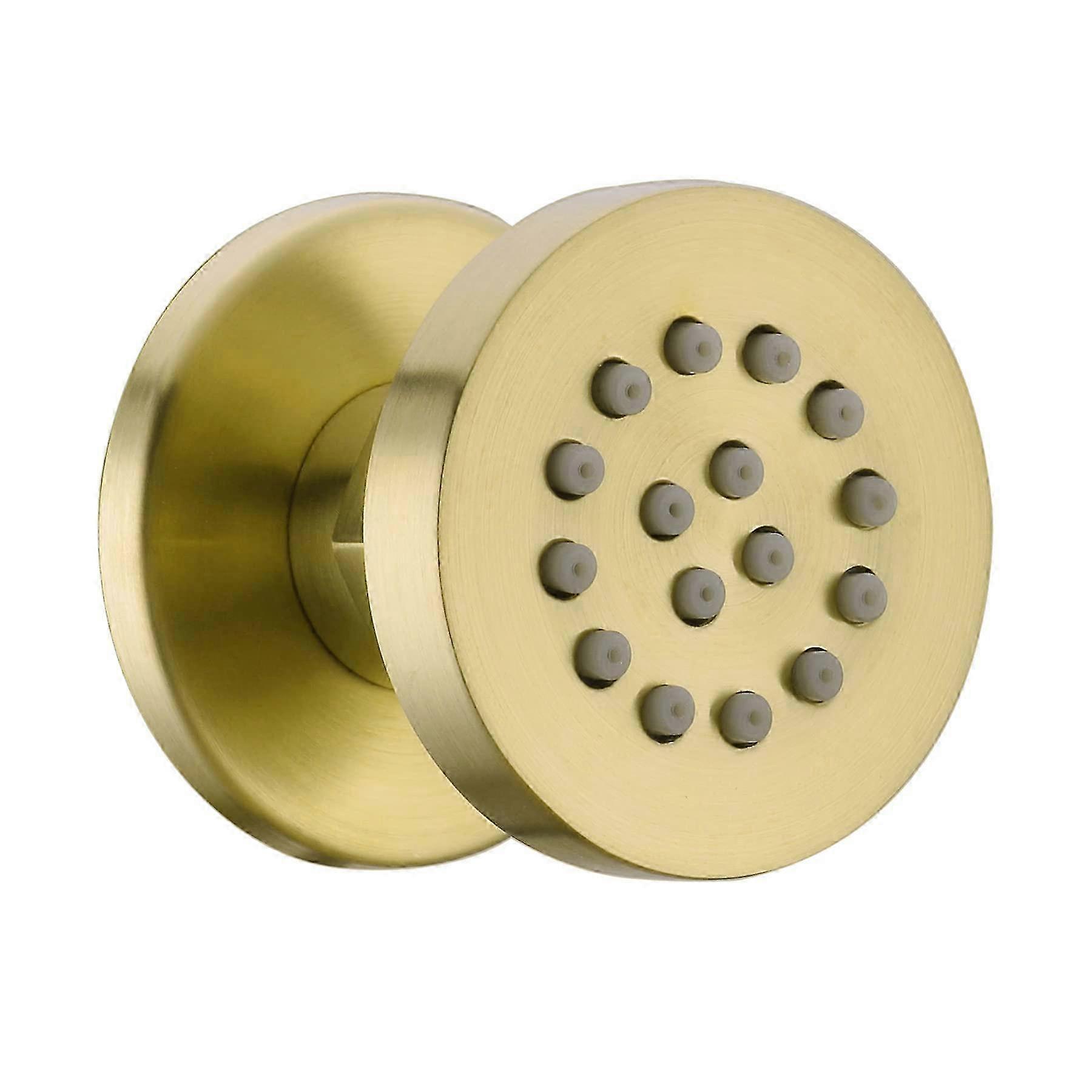 Adjustable Round Shower Jet in Solid Brass for Wall-Mounted Spa System