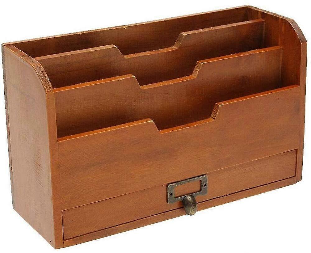 Paper Tray, Wooden Document Tray, Wooden File Tray Expanded Wooden Filling Frame for Desk Stationery Storage Holder Organizer