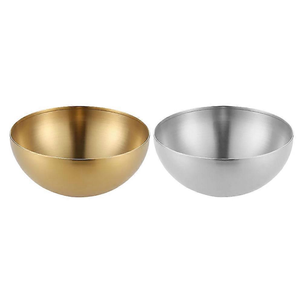 Stainless Steel Prep Bowls Mixing Food Bowl 304 Stainless Steel For Cooking Enthusiasts 20x20cm 2Pcs