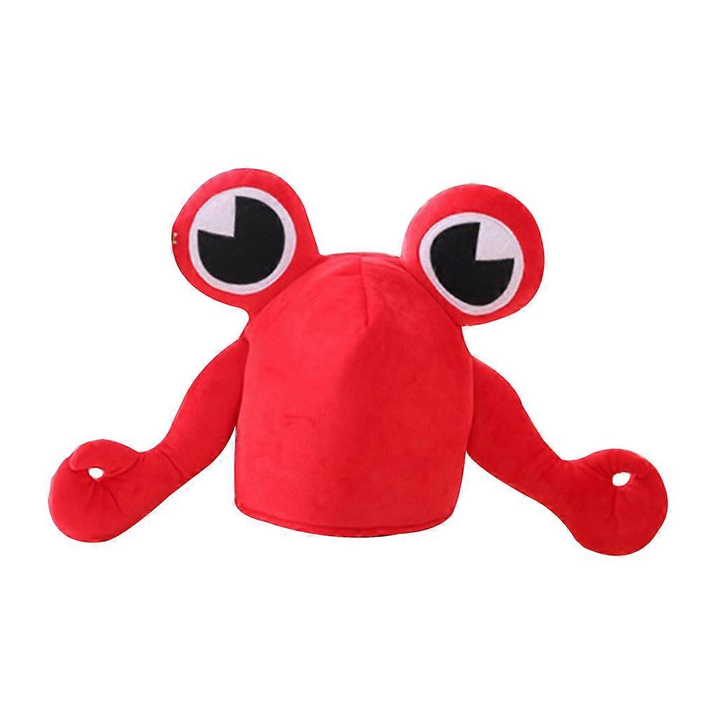 Cosplay Item Crab Hat Funny Costume Headwear Weird Hat Unisex Design Red 38x27x0.5cm 1Pack