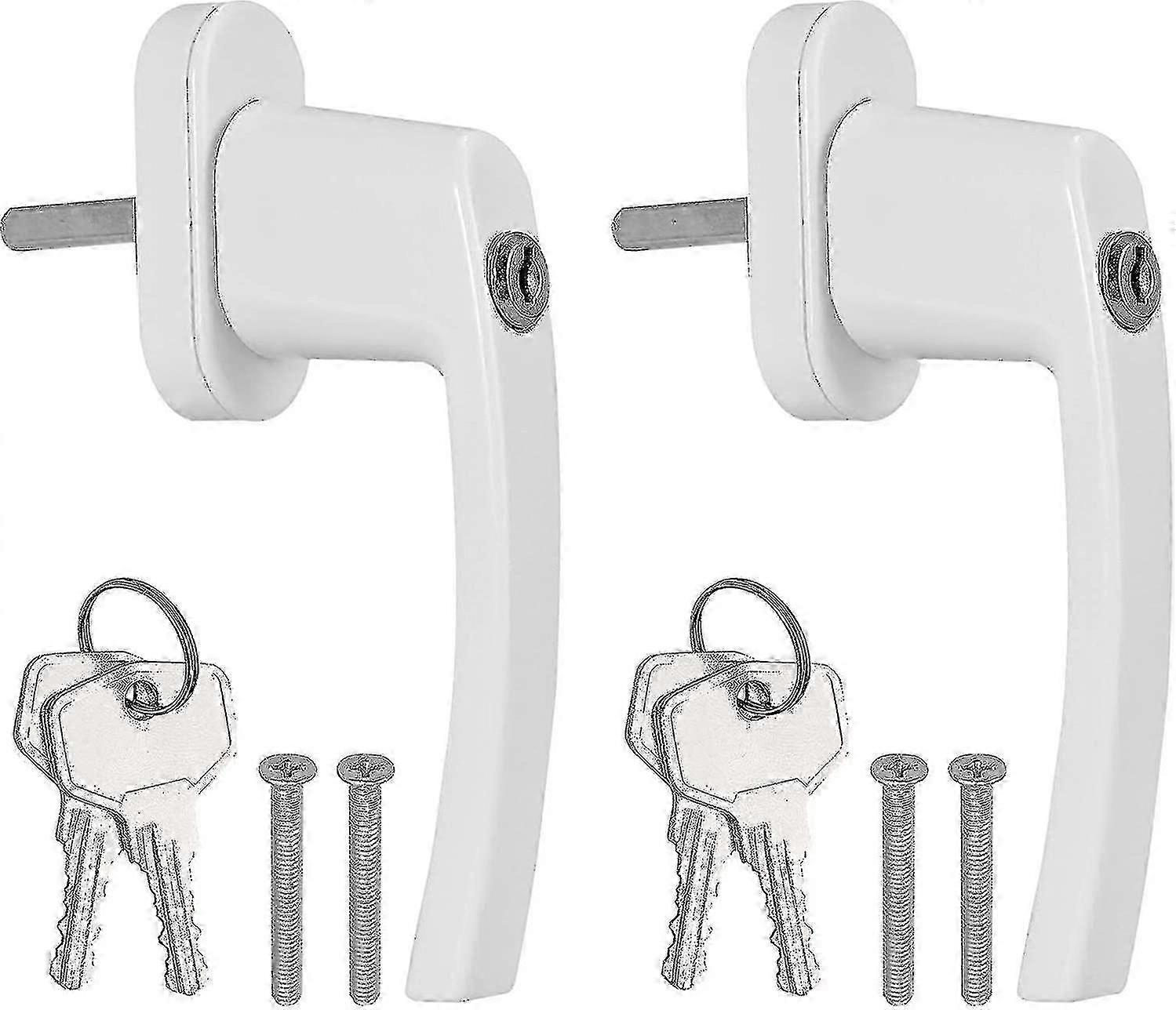 Lockable Security Window Handle, Aluminium Window Handle With Keyed Alike Feature, Child Safety Lock with 35 Mm Pin Length for Windows and B