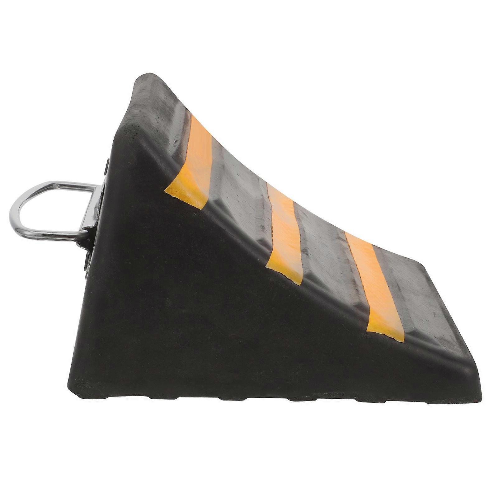 Portable Heavy Duty Rubber Wheel Chock with Non Slip Base for Trailers, Cars, RVs, and Vehicles – Tire Stabilizer for Wheel Changing and Parking