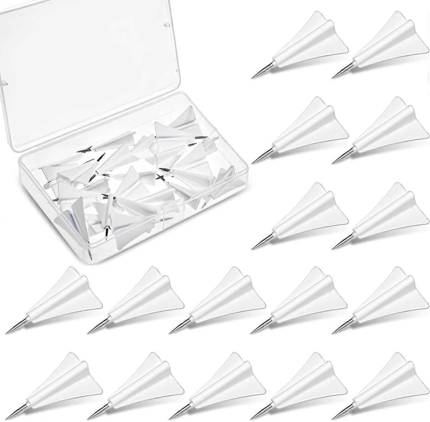 24 Pcs Airplane Push Pins Airplane Tacks Paper Airplane Pushpins Map Cubicle Pins Creative Tacks for Cork Board Drawing Pins Message Board T