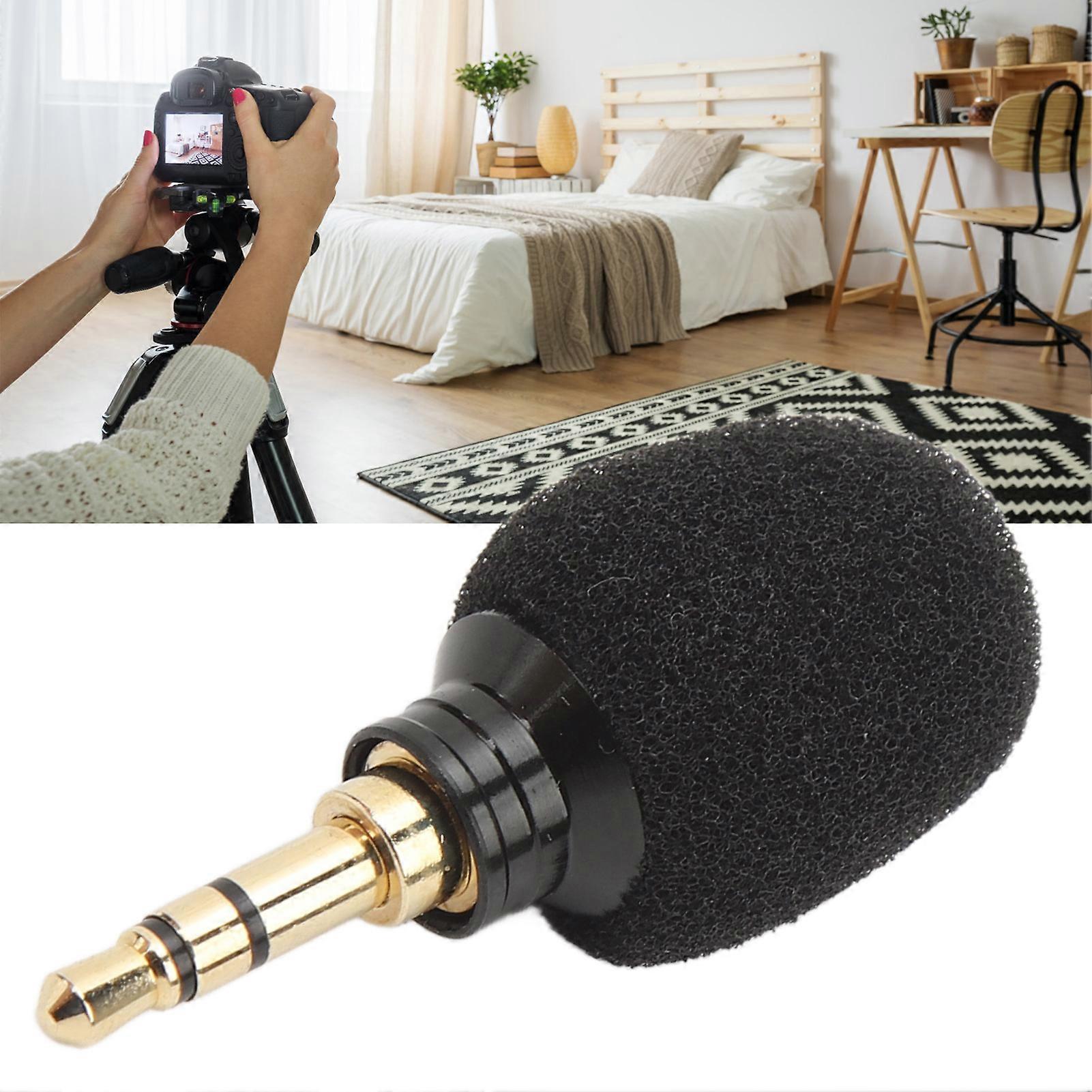 Mini Camera Condenser Microphone High Sensitivity Noise Canceling Omnidirectional 3.5mm Plug Tiny Microphone 