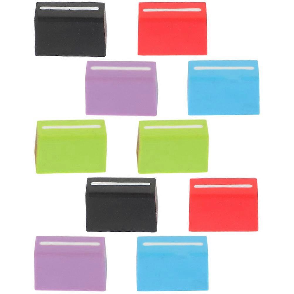 Amplifier Replacement Knobs Knob Audio Mixing Devices with 4mm Inner Hole Square Shape Rubber Material Sliding Control 10Pcs