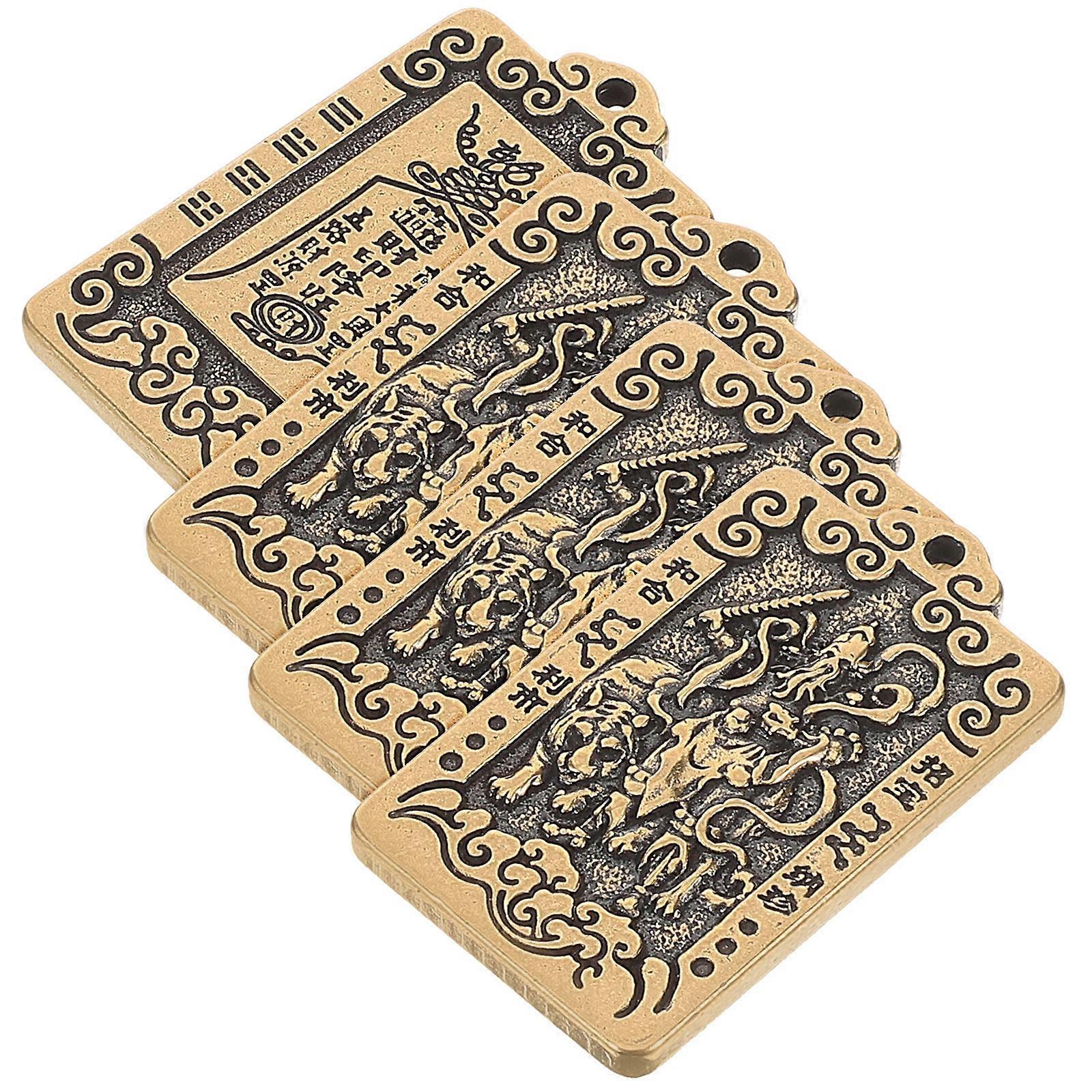 Oriental Luck Fortune Card Good Luck Believers in Good Luck Multi Color Rectangular Shape Auspicious Design